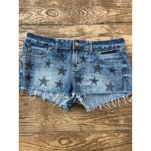 Y2K Victoria's Secret PINK Shorts Distressed Ripped Blue Denim DALLAS COWBOYS 6